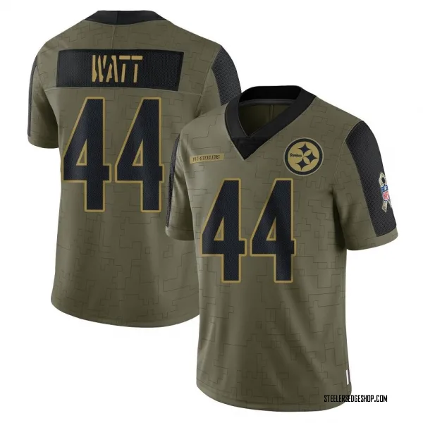 Men's Derek Watt Pittsburgh Steelers Limited Olive 2021 Salute To Service Jersey