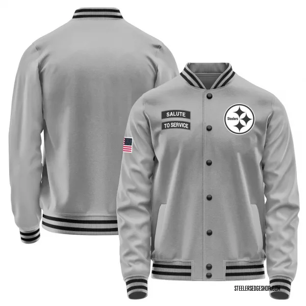 Men's Pittsburgh Steelers Gray Salute to Service Performance Jacket