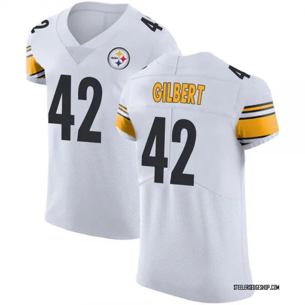 Men's Zyon Gilbert Pittsburgh Steelers Elite White Vapor Untouchable Jersey