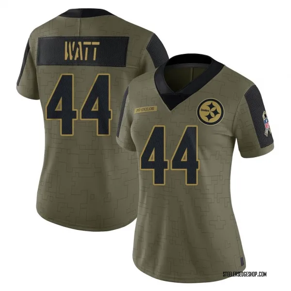 Women's Derek Watt Pittsburgh Steelers Limited Olive 2021 Salute To Service Jersey