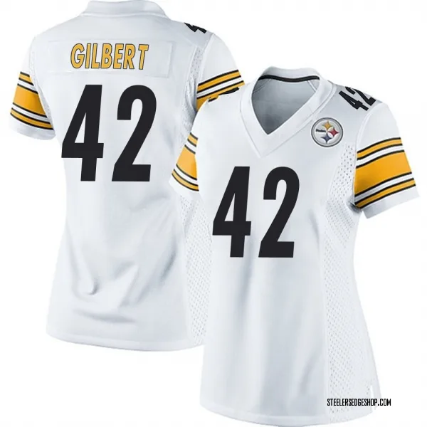 Women's Zyon Gilbert Pittsburgh Steelers Game White Jersey